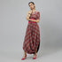 Bohemian Stripe One Shoulder Cowl Dress Teamed With A Belt